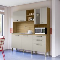 Cozinha Compacta Kits Paraná C/7 Portas 3 Gavetas Mega