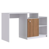 Escrivaninha Multiuso 01Porta 03Nichos 135cm Branco Mel PRODDY