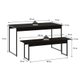Conjunto de Mesa de Jantar com Banco Studio Preto