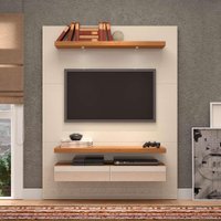 Painel para TV até 55 Polegadas London Off White e Freijó