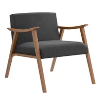 Poltrona Ravena Nogueira e Cinza