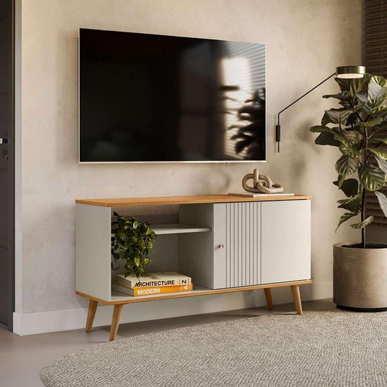 Rack Rubi 1 PT Nature e Off White 120 cm