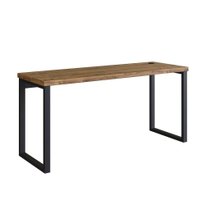 Mesa de Escritório Miguel Marrom e Preta