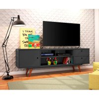 Rack Retrô Rostock Preto 160 cm