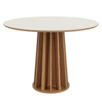 Mesa de Jantar Redonda Brianna Freijó e Off White