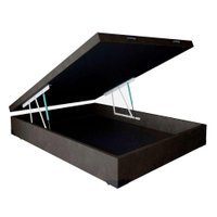 Base para Cama Box Casal Martin Premium com Baú Suede (47x138x188) Grafite