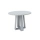Mesa de Jantar Redonda com Tampo de Vidro Isabela Off White 100 cm
