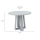 Mesa de Jantar Redonda com Tampo de Vidro Isabela Off White 100 cm