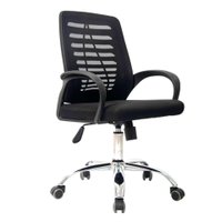 Cadeira de Escritório Secretária Giratória Light Basic Preta