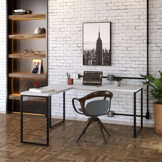 Mesa de Escritório Kuadra II Branca 150 cm