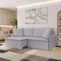 Sofá 2 Lugares Retrátil e Reclinável Stilo Linho Prata 174 cm