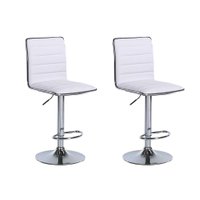 Conjunto com 2 Banquetas Giratórias Marilyn Branco