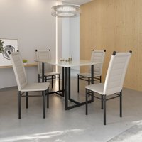 Mesa de Jantar 4 Lugares Belle Tokio Preto/Off White - Art Panta