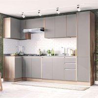 Cozinha Completa Campanele 13 PT 3 GV Castanho e Cinza