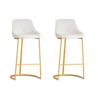 Conjunto com 2 Banquetas Fixas Milano Branca