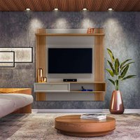 Painel para TV até 60 Polegadas Pitanga Amêndoa e Titânio