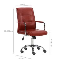 Cadeira de Escritório Secretária Giratória Londres Marrom