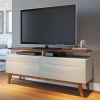 Rack Classic II 2 GV Off White com Freijó Touch 146 cm