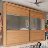 Guarda-Roupa Casal com Espelho Valência 2 PT 6 GV Naturale
