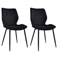 Conjunto com 2 Cadeiras Palmer Preto