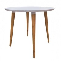 Mesa de Jantar Redonda Veneza Branca 90 cm
