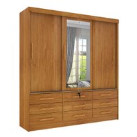 Guarda-Roupa Casal com Espelho Chicago I 3 PT 9 GV Cinamomo