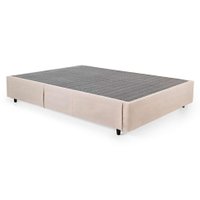 Base para Cama Box Casal Guldi com Guarda Objetos Bege