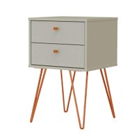 Mesa de Cabeceira Bled 2 GV Off White e Cobre