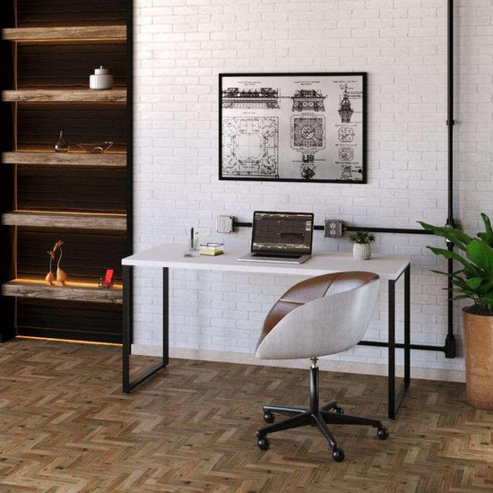 Mesa de Escritório Kuadra I Branca 150 cm