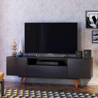Rack Retrô Paris Preto 162 cm Mobly