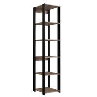 Estante Livreiro 183cm 05 Prateleiras Preto Montana PRODDY