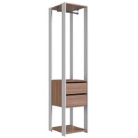 Guarda Roupa Closet 02 Gavetas 183X40cm Branco Montana PRODDY