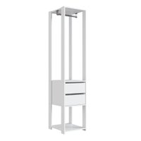 Guarda Roupa Closet 02 Gavetas 183X40cm Branco PRODDY