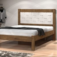 Cama de Casal Laila Flex Jequitibá/Off White - J&a Móveis