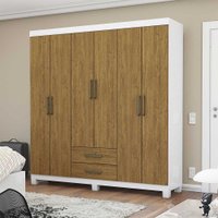 Guarda Roupa Casal A22 Com 6 Portas 2 Gavetas Carioca Móveis - 626376
