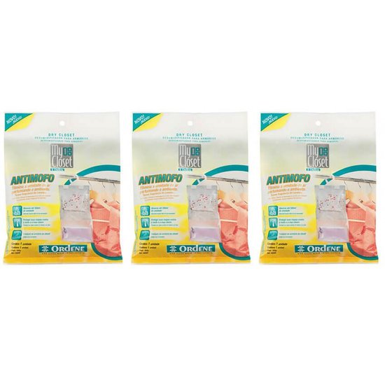 Kit 3 Anti Mofo Desumidificador Para Armários com Gancho Lav