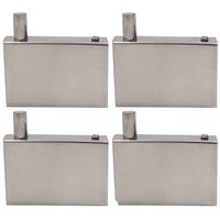 4 Ganchos em Aço Inox Cabide de Parede Roupas Toalheiro Banh