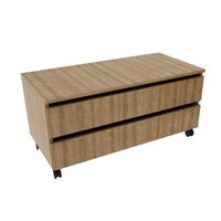 Balcão Gabinete para Banheiro 80cm com Rodízio e 2 Gavetas B
