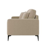 Sofá Unne 2 Lugares com Molas Ensacadas Linho Bege 170 cm