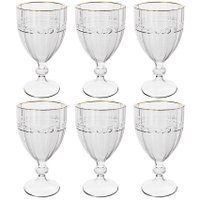 Kit 6 Taças Cristal 330ml Fio de Ouro Imperial Lyor Avulsa S