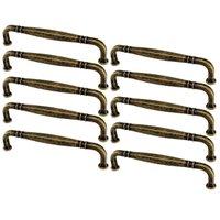 Kit 10 Puxadores Alça Móveis 1767 Grenade Ouro Velho Tambore