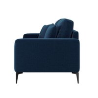 Sofá Unne 3 Lugares com Molas Ensacadas Linho Azul Marinho 200 cm