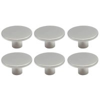 Kit 6 Puxadores 206 Naico Ponto Redondo Cromo Acetinado para