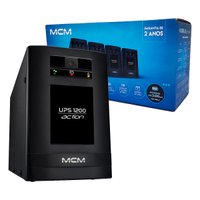Nobreak MCM 1200VA, UPS 1200 ACTION, Entrada Bivolt, Saída 115V, 6 Tom., 2x Bat. 12V/7Ah - UPS0229