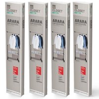 Kit 4 Araras Sapateira Regulável 80 a 155cm Ordene Expositor