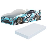 Cama Carro 100% MDF Infantil Montessoriana com Colchão Incluso Multimóveis MP4323