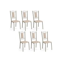 Cadeira Sala de Jantar Florença 2C005NK Aço Kit 6 Un Niquel/Nude 16 - Kappesberg