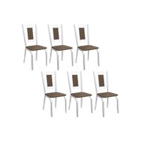 Cadeira Sala de Jantar Florença 2C005 Aço Kit 6 Uni Cromado/Marrom 21 - Kappesberg