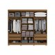 Guarda Roupa Casal 6 Portas (2 c/ Espelho) e 4 Gavetas c/ Pés CB01R582 Canela - Kappesberg