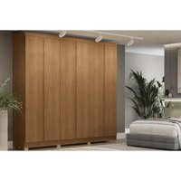 Guarda Roupa Casal 6 Portas e 3 Gavetas c/ Pés CB02R583 Canela - Kappesberg